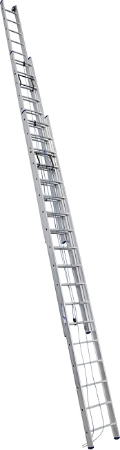 Лестница трехсекционная выдвижная с тросом Alumet Ал 3314 фото 1