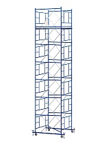 Купить Вышка-тура ВСП 2,0x2,0 ПРОМ, 8.8 м