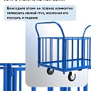 Платформенная тележка Промышленник 1200х600 ПБ-6.12 160 мм с трубчатыми бортами фото 5